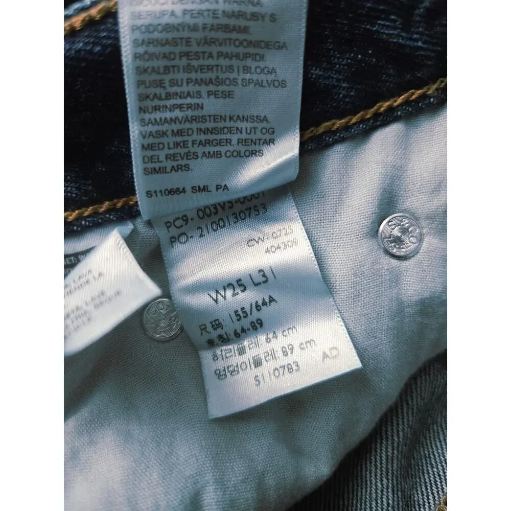 Levi's Cinch Barrel Jeans High Rise Color: Dark Wash Size: 25 x 31 (Size 2/ XS) - Picture 9 of 9